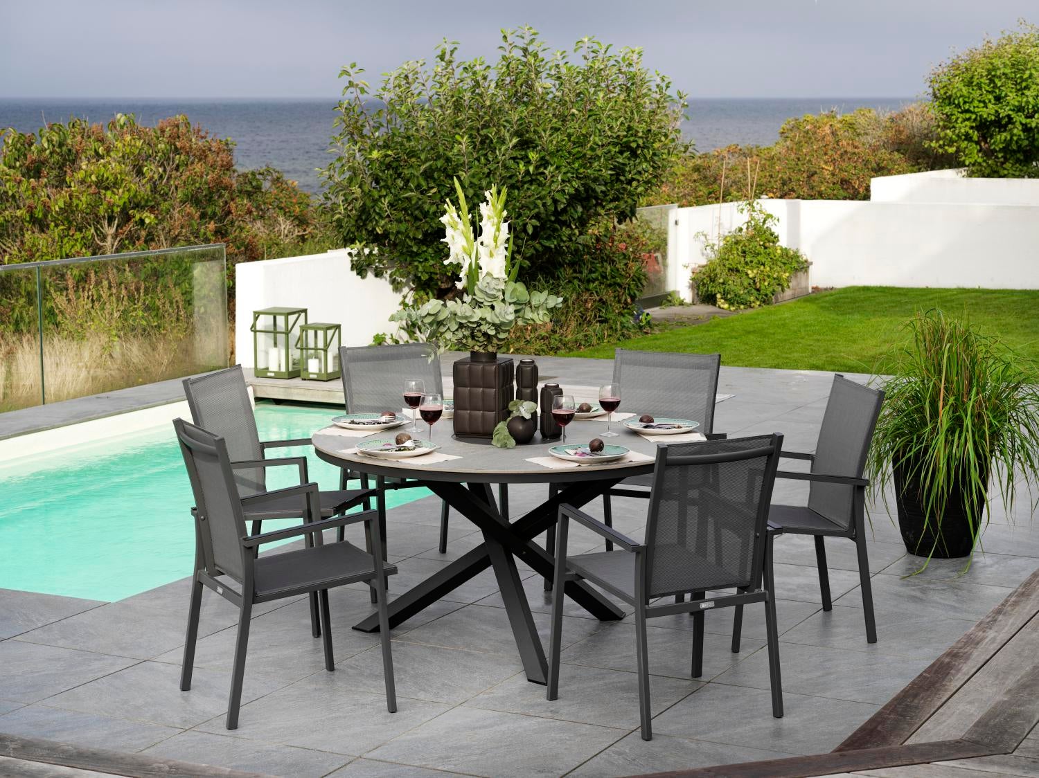 Kenora spisebord Antracit/Grå