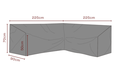 Møbel cover hjørnesofa Black-Waterproof