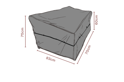 Møbelovertræk lænestol Sort