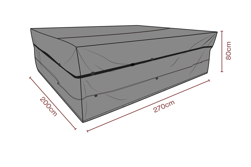Møbelovertræk loungesæt Sort