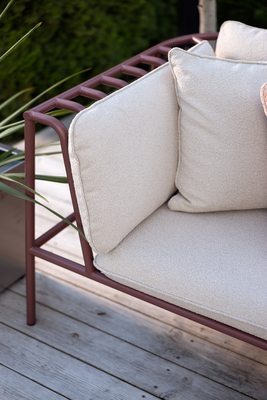 Collier hjørne Zin Red/Teddy Beige