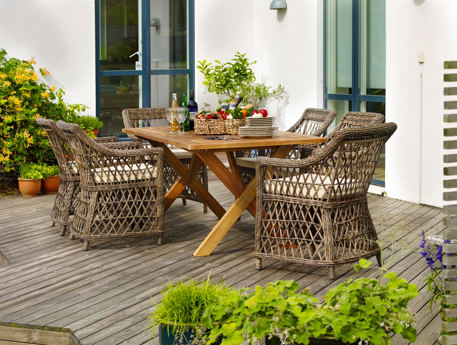 Beatrice stol med armlæn Brun/beige