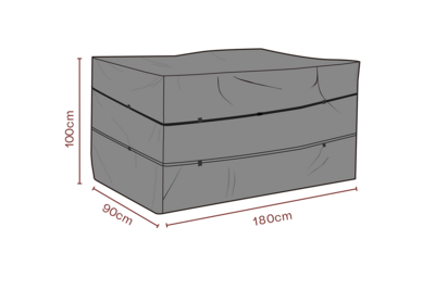 Møbelovertræk hyndeboks Sort