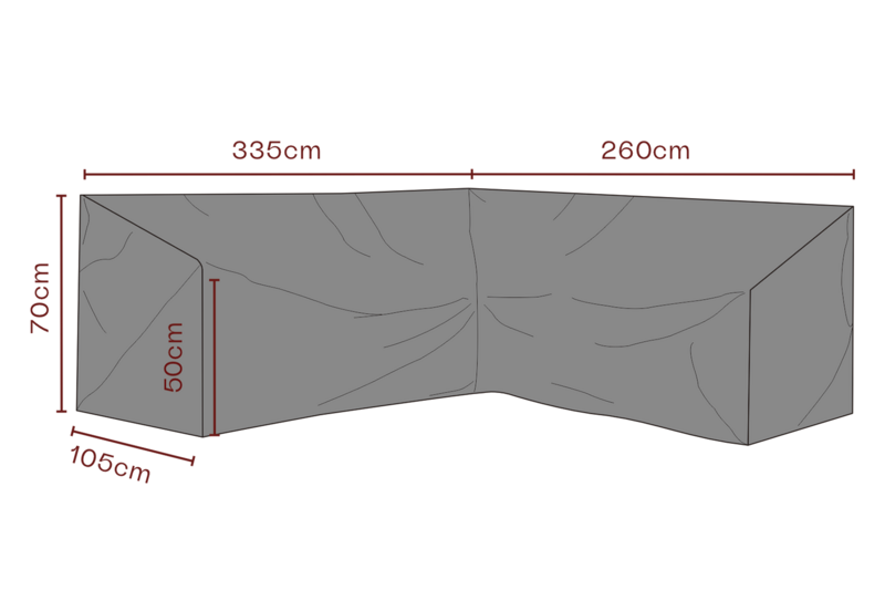 Møbel cover hjørnesofa Black-Breathable