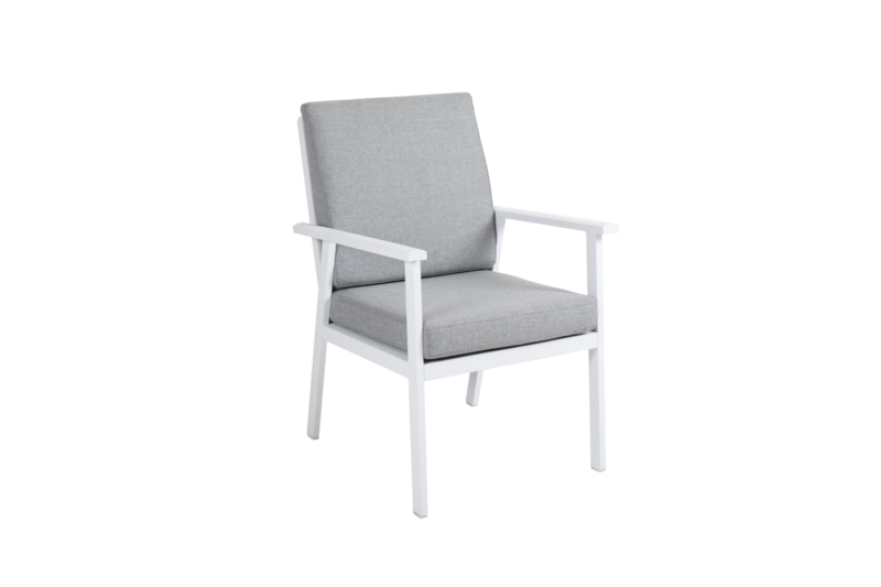 Samvaro stol med armlæn Hvid/Pearl grey