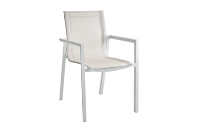 Delia stol med armlæn Light Grey/Off-White