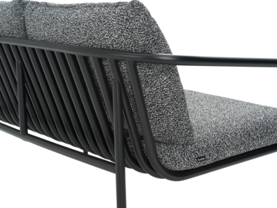 Bendt 2-personers sofa Sort/Teddy Ant