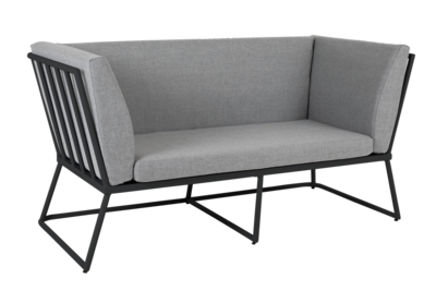 Vence 2-personers sofa Black/Pearl grey