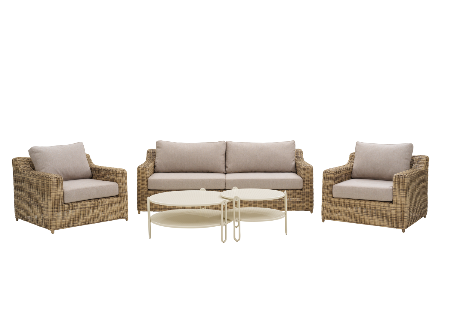 Glendon lænestol Rustic/Beige