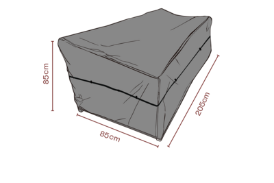 Møbelovertræk sofa Sort