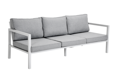 Belfort 3-personers sofa Hvid/Pearl grey