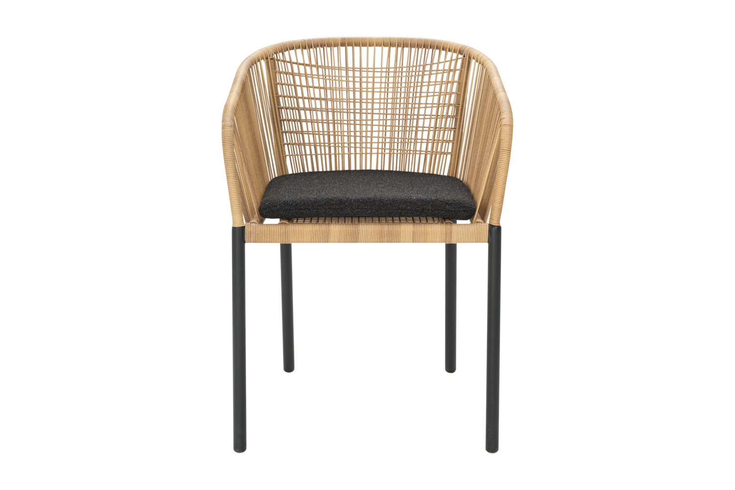 Delta stol med armlæn Sort/Teddy Black