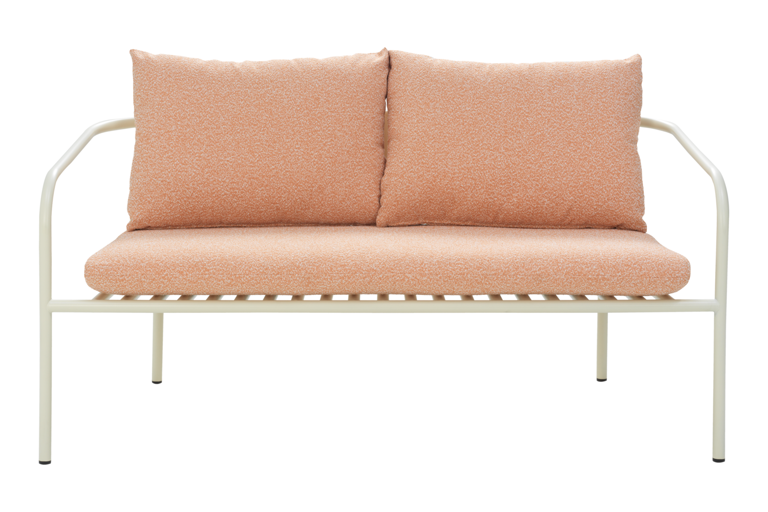 Bendt 2-personers sofa Pearl White/Teddy Orange