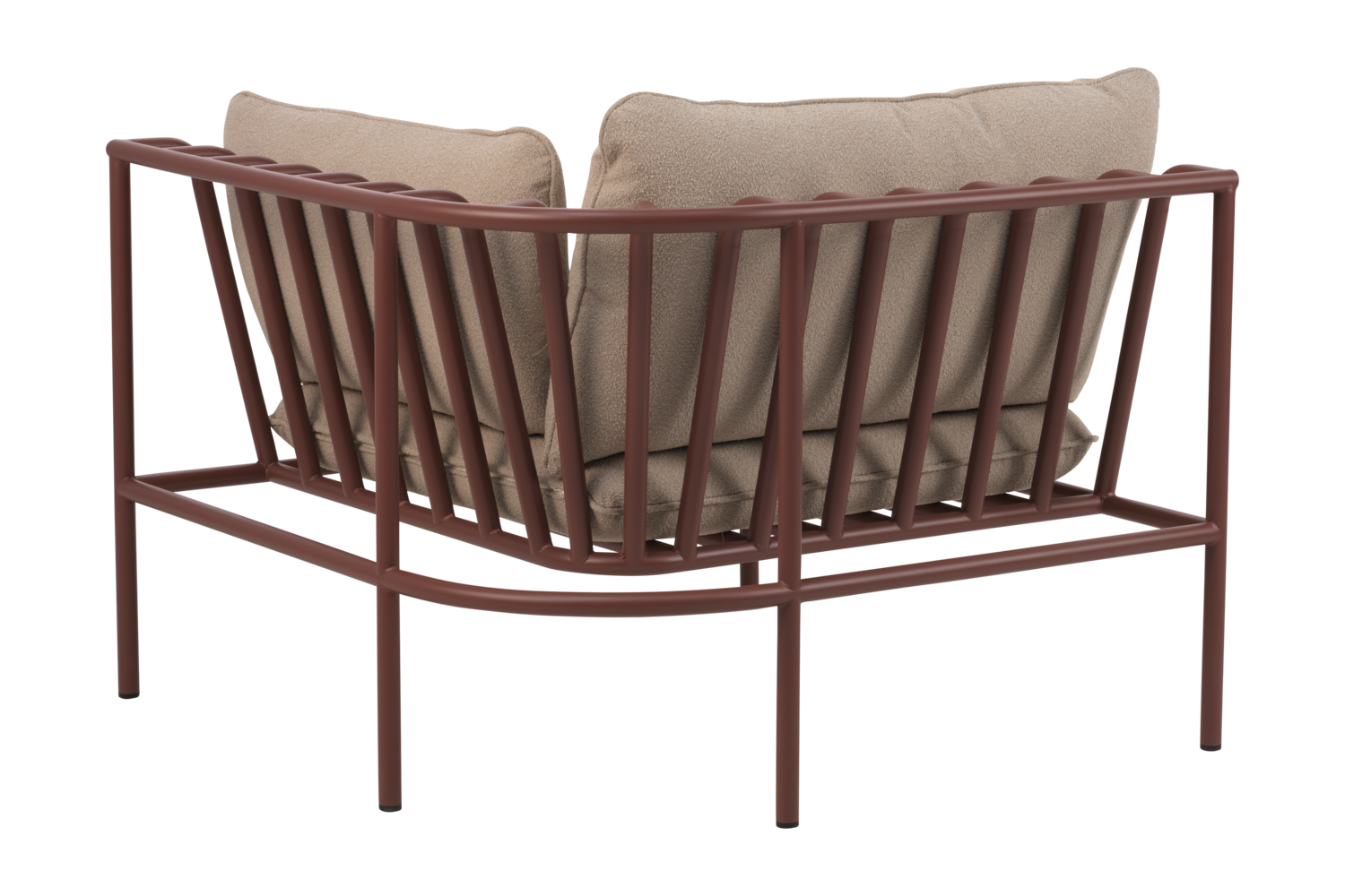 Collier hjørne Zin Red/Teddy Beige