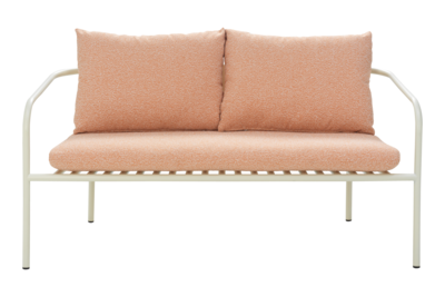 Bendt 2-personers sofa Pearl White/Teddy Orange