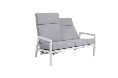 Belfort 2-personers sofa Hvid/Pearl grey