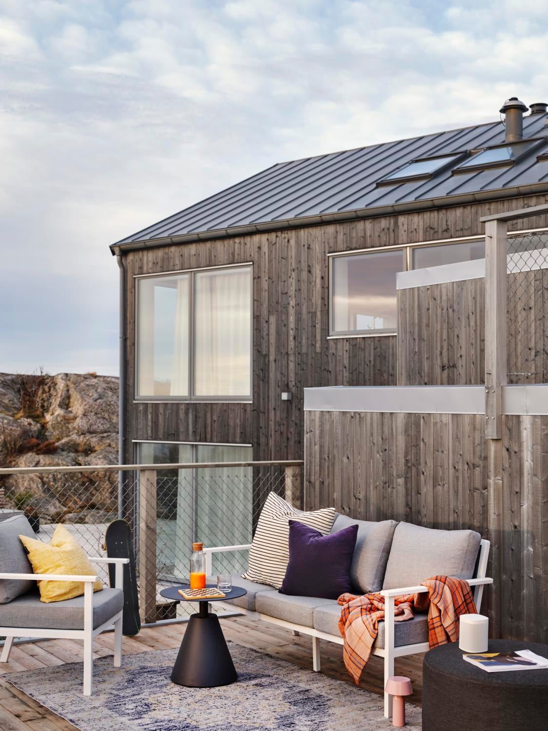 Samvaro High lænestol Hvid/Pearl grey