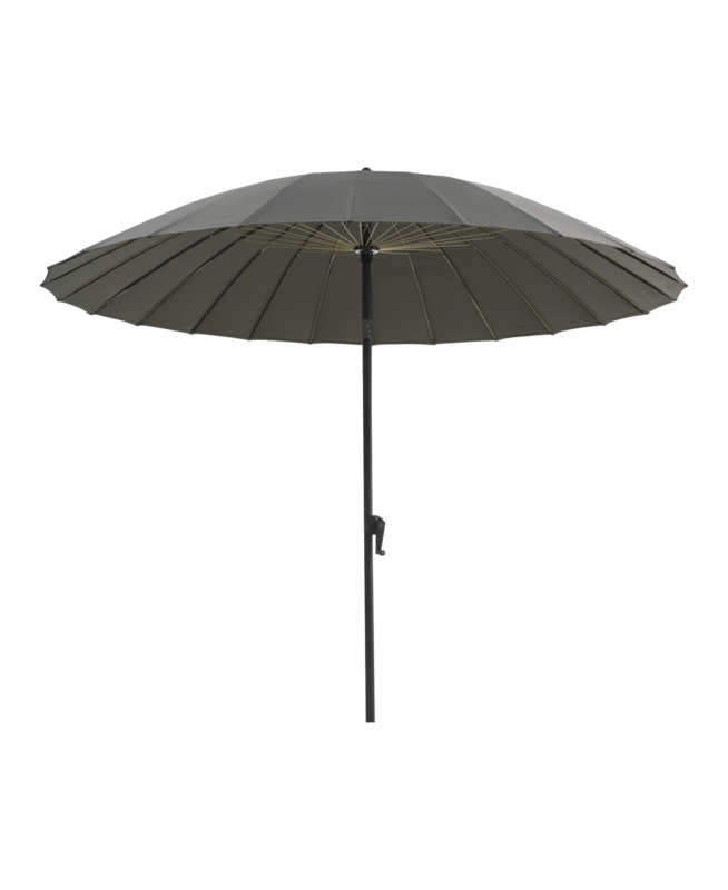 Shanghai parasol Aluminium/grå