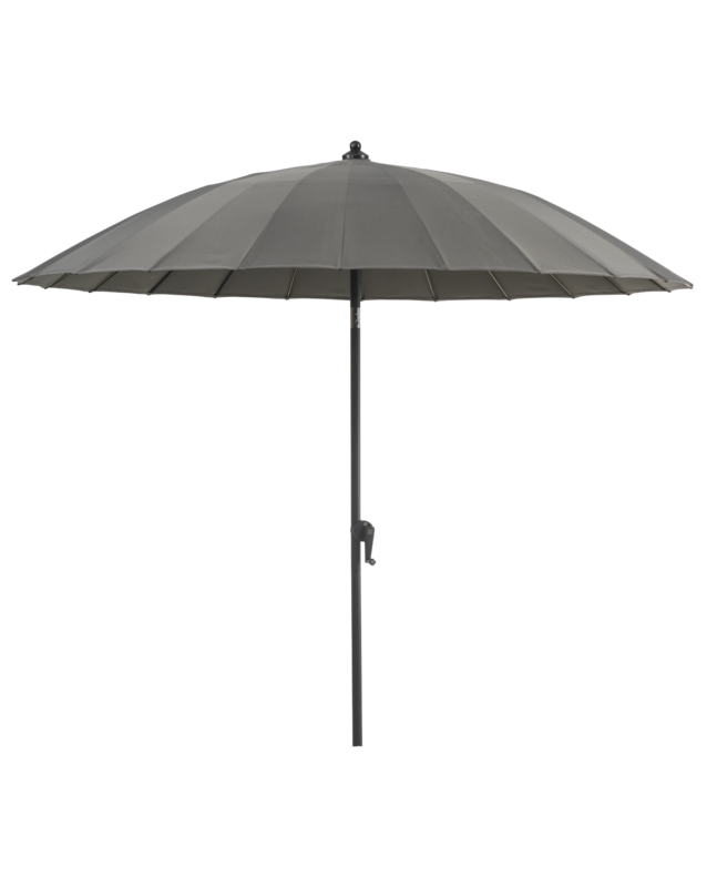 Shanghai parasol Aluminium/grå