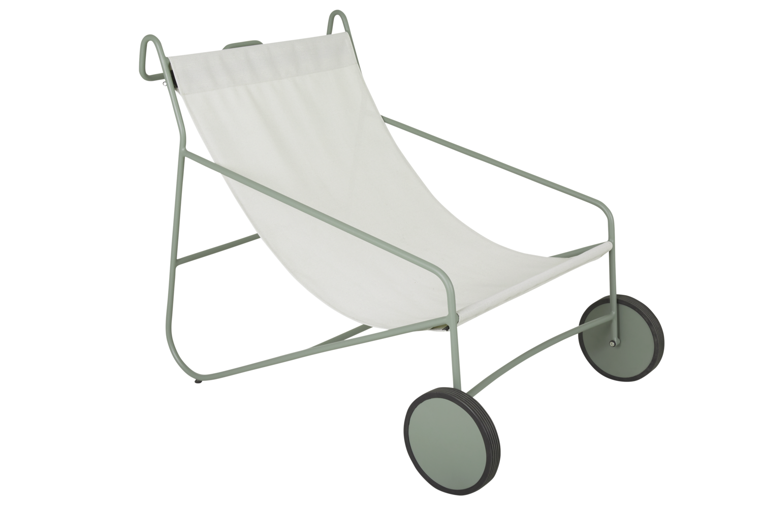 Poul Chair loungestol Dustygreen_Offwhite