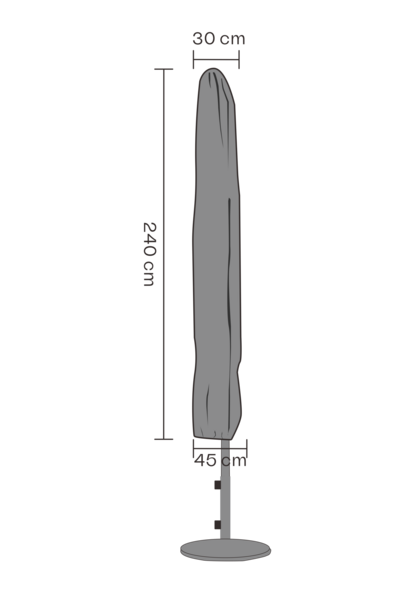 Møbel cover parasol Sort