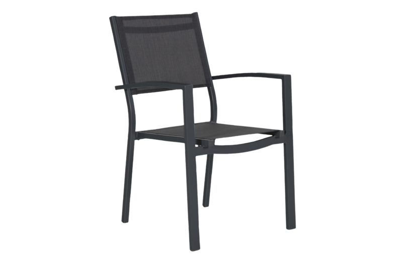 Leone stol med armlæn Sort/grå
