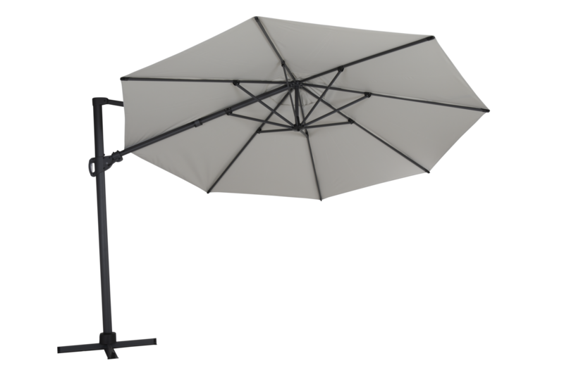Varallo frithængende parasol Antracit/khaki