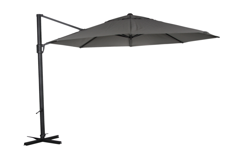 Fiesole frithængende parasol Antracit/grå