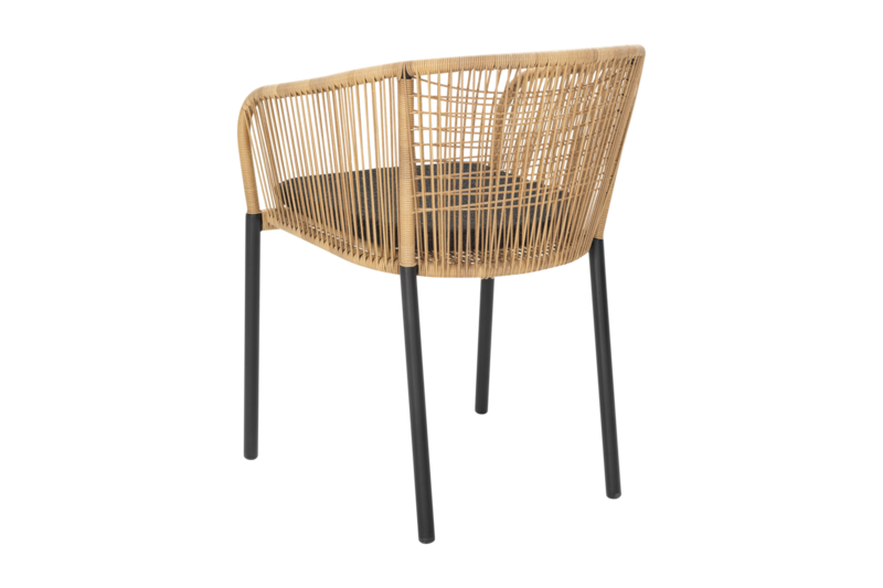 Delta stol med armlæn Sort/Teddy Black