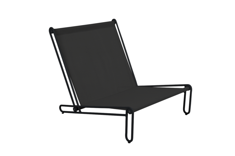 Blixt loungestol Black/Sky Grey