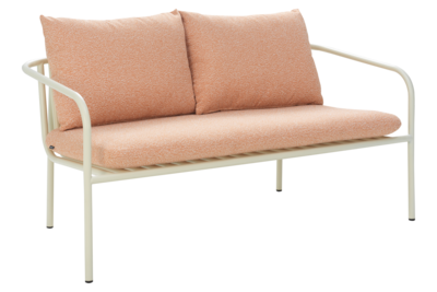 Bendt 2-personers sofa Pearl White/Teddy Orange