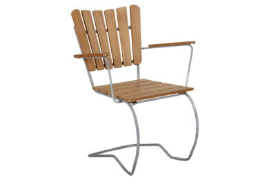 56:an stol med armlæn Natur/grå