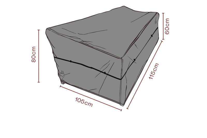 Møbelovertræk lænestol Sort