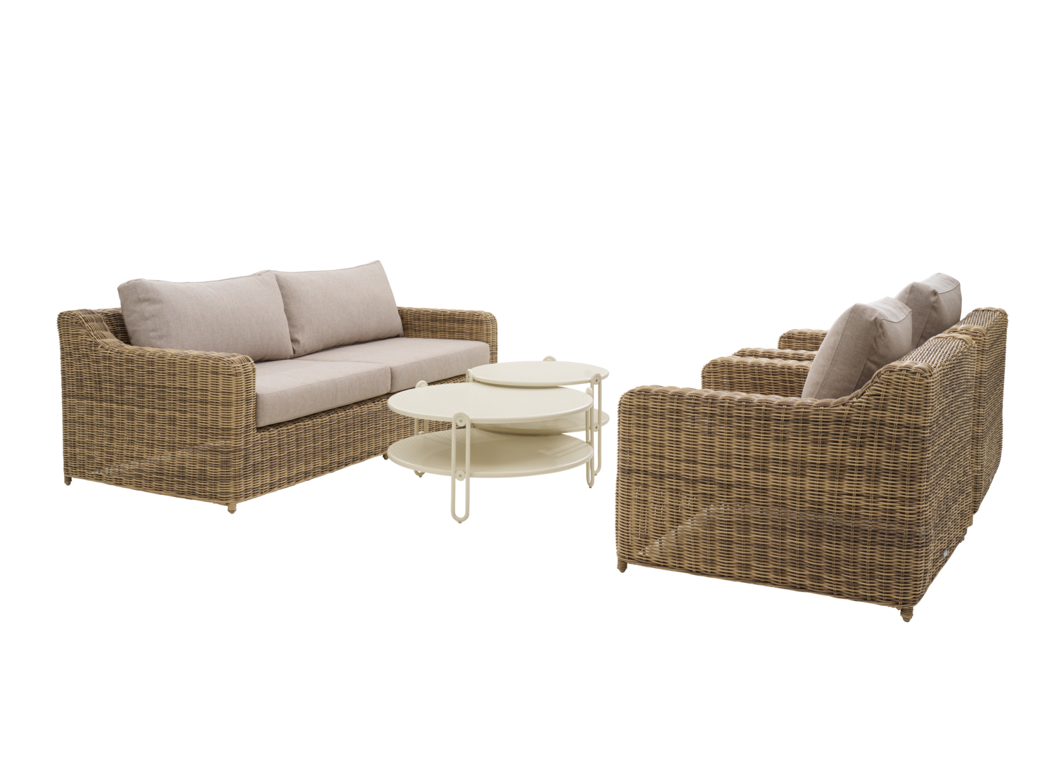 Glendon lænestol Rustic/Beige
