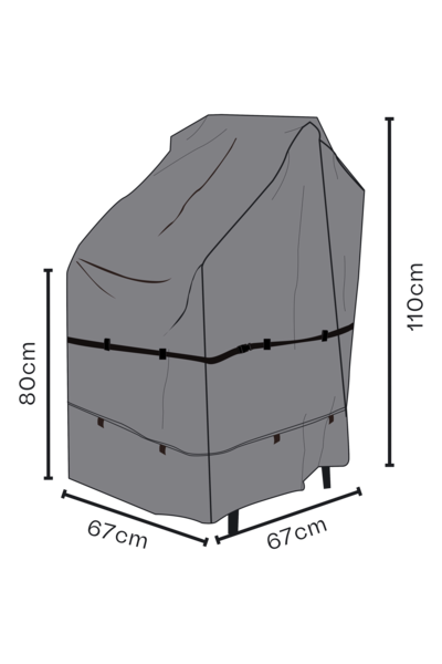 Møbel cover stabelstol Black-Breathable