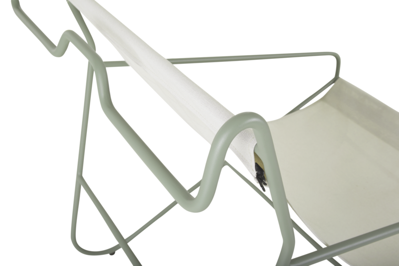 Poul Chair loungestol Dusty Green/Hvid