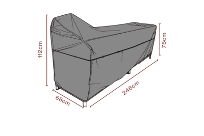 Møbelovertræk udekøkken Sort