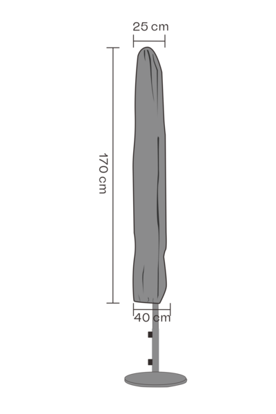 Møbel cover parasol Sort