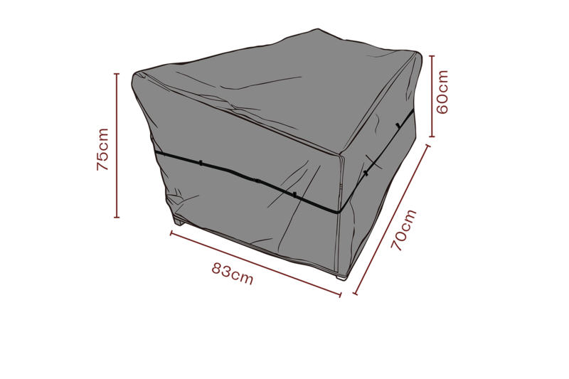 Møbelovertræk lænestol Sort