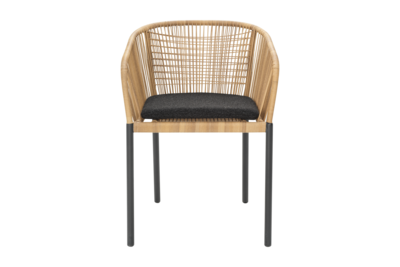 Delta stol med armlæn Antrasitt/Teddy Black