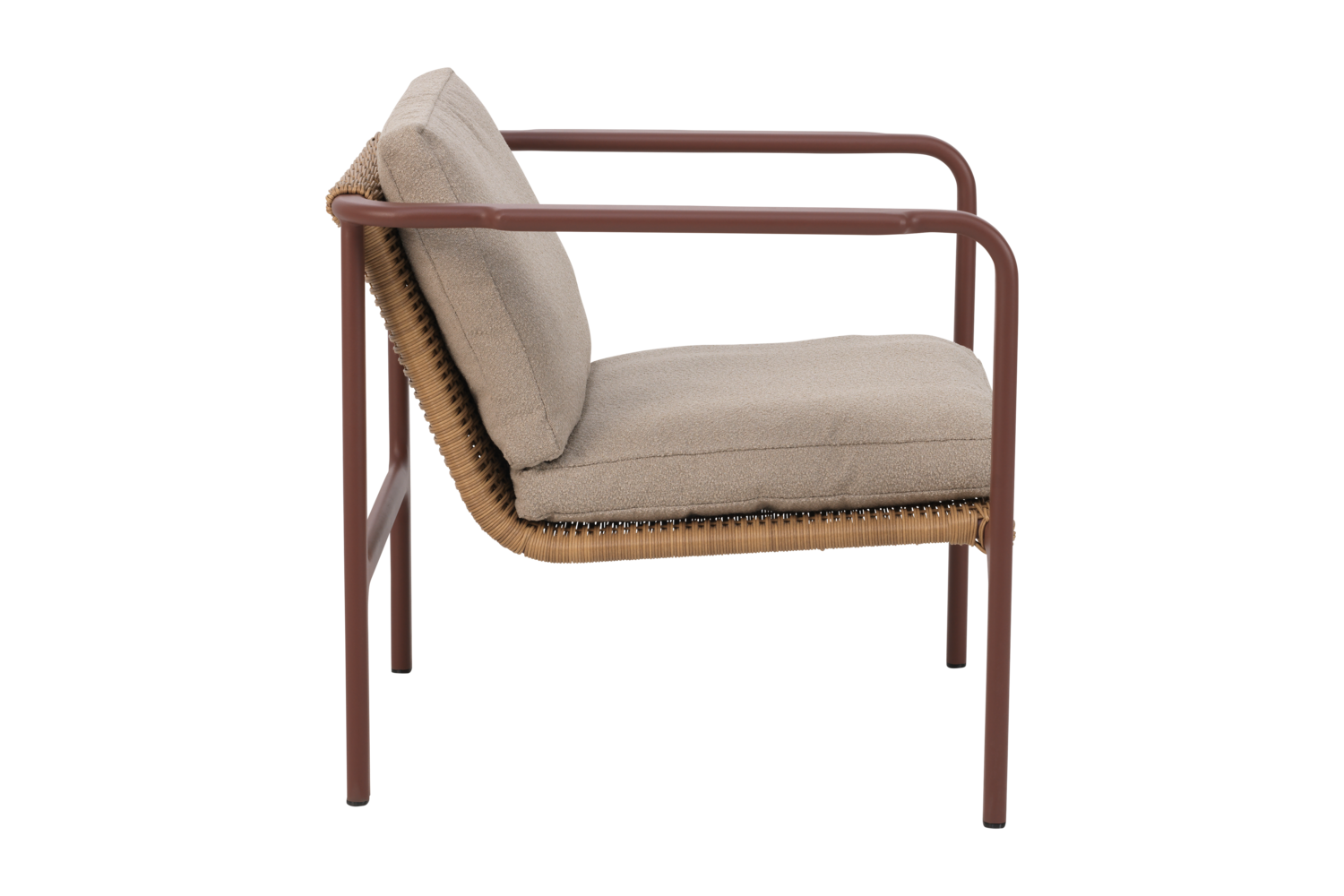 Motty lænestol Zin Red/Teddy Beige