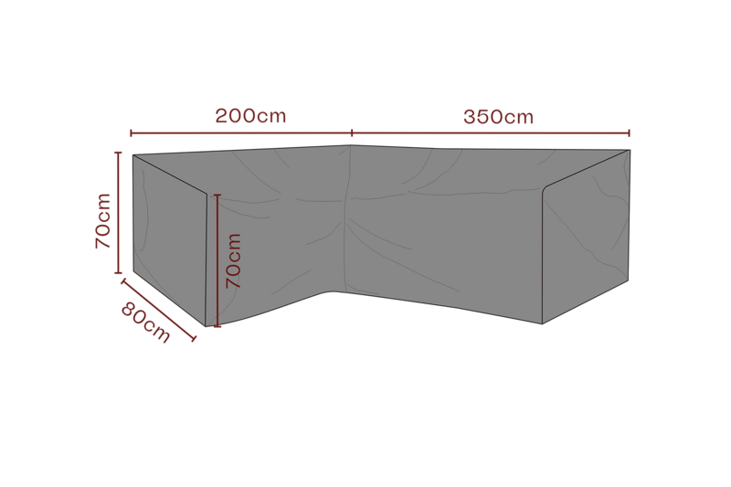 Møbelovertræk hjørnesofa Sort