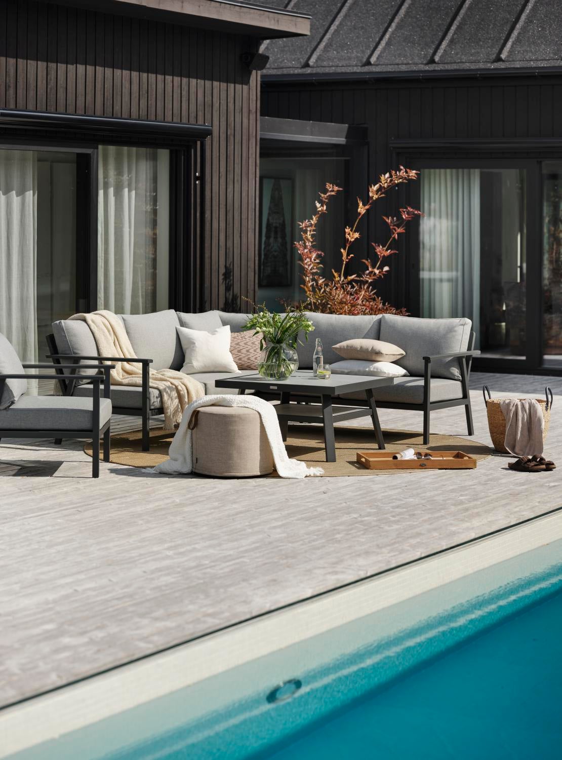 Samvaro Low hjørne Antracit/Pearl grey