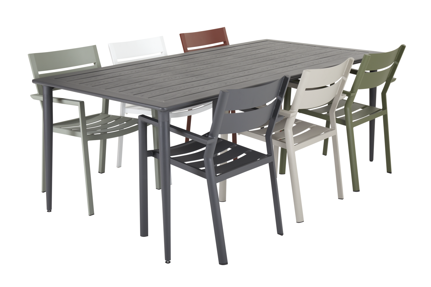 Delia stol med armlæn Hvid