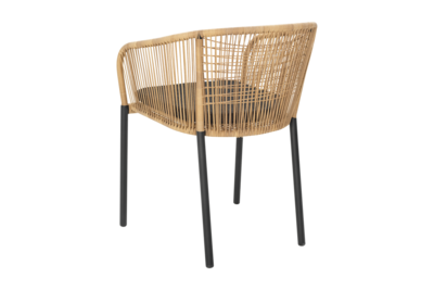 Delta stol med armlæn Sort/Teddy Black