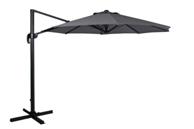 Linz frithængende parasol Antracit/grå