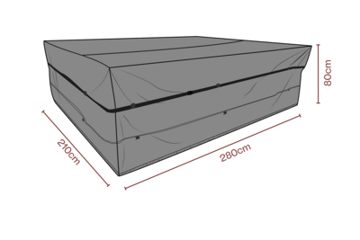 Møbelovertræk loungesæt Sort