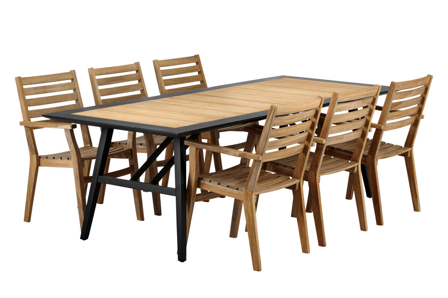 Keros stol med armlæn Natur