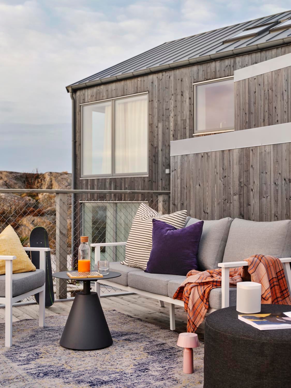 Amarante tæppe Lyseblå/grå