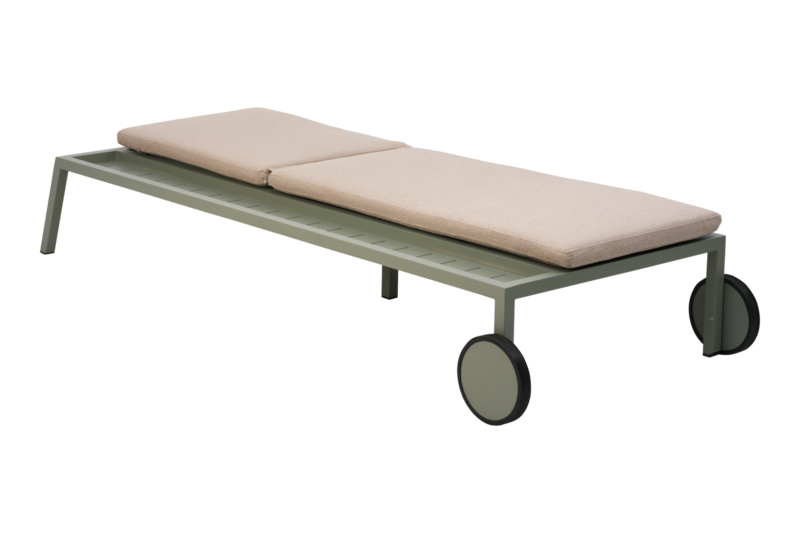 Samvaro hvileseng Dusty Green/Teddy Beige